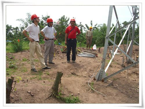 公司总工程师亲临江安—大观110kV线路工程举行指导事情