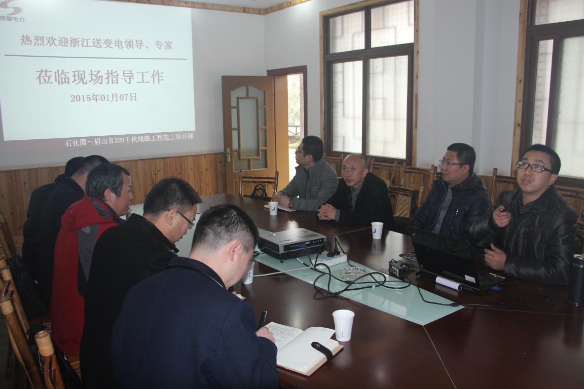 浙江送变电工程公司向导、专家莅临我 施工项目部旅行考察
