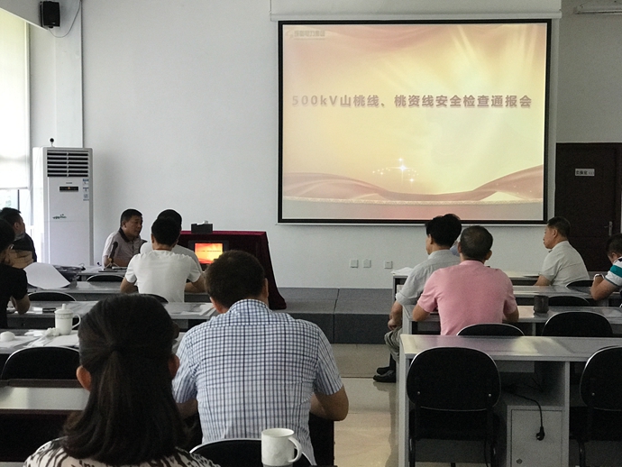 公司召开500kV山桃线、桃资线清静检查转达会