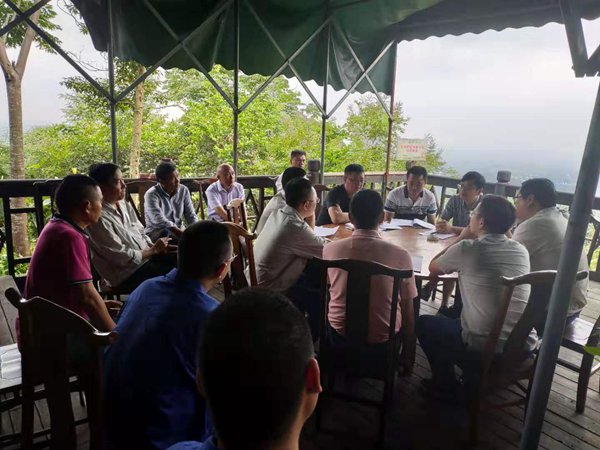 四川电力磨练公司白总一行到500kV山桃线迁改工程施工现场检查指导事情