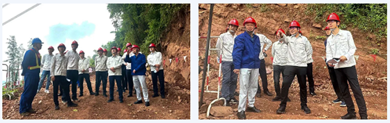 国网四川省电力公司超高压分公司向导莅临500kV石雅三四线迁改工程现场检查指导