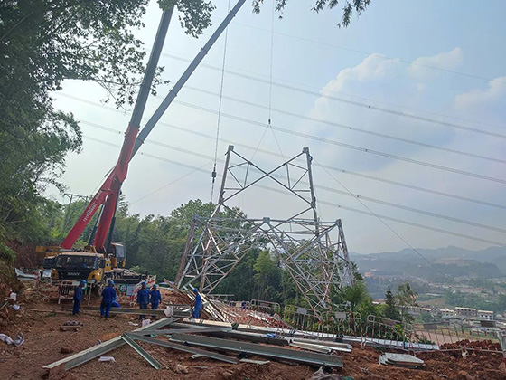 国网四川省电力公司超高压分公司向导莅临500kV石雅三四线迁改工程现场检查指导