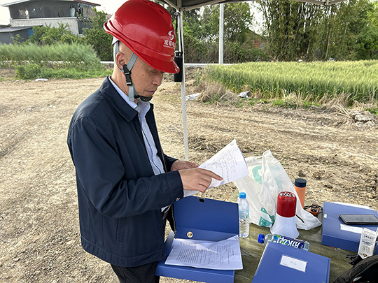 集团向导赴500kV谭邡一二线电力线路迁改项目现场检查指导